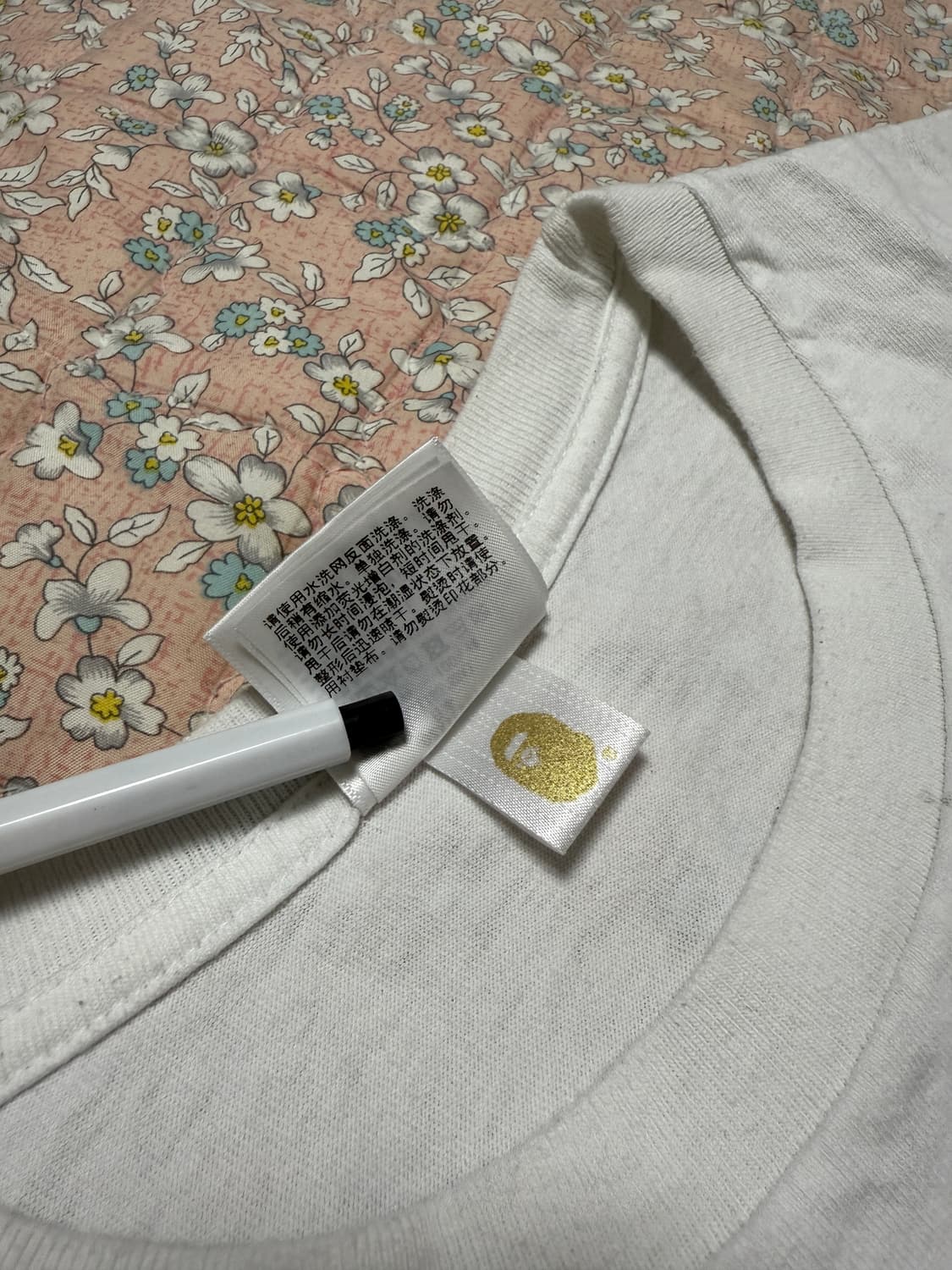 베이프 빅 에이프 헤드 티셔츠 화이트 퍼플 XL 상품이미지8