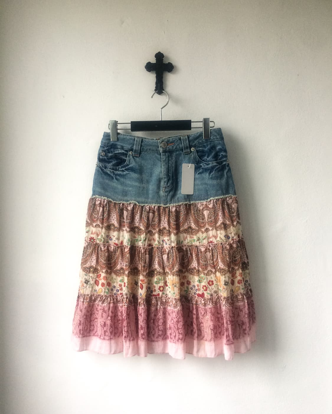 Ethnic mood printing layered skirt 상품이미지1