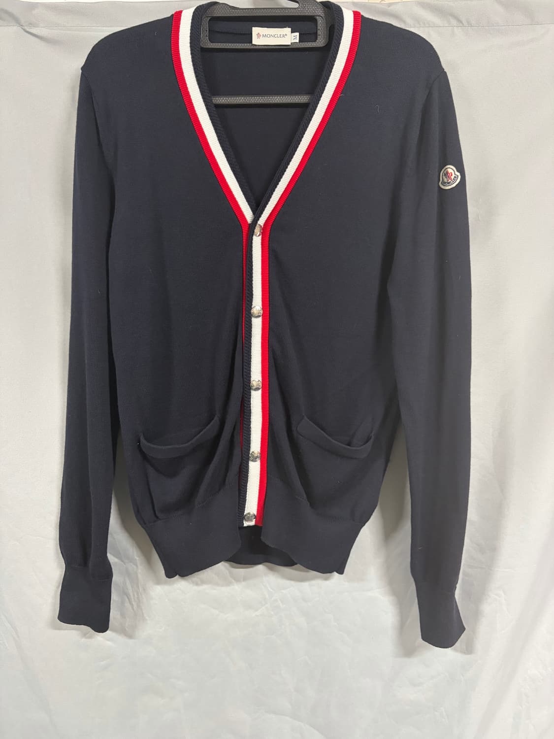 [정품인증완료] 몽클레르 트리콜로르 니트 가디건 (M사이즈) 상품이미지1