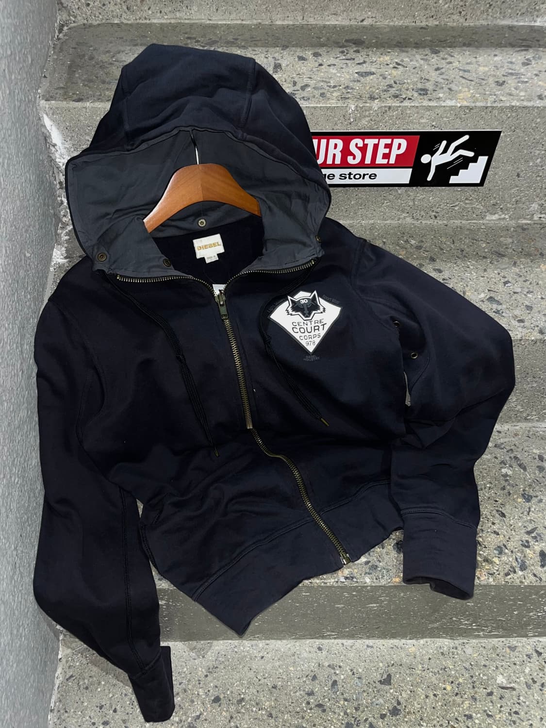 디젤 LMSW 프린팅 후드집업 상품이미지1