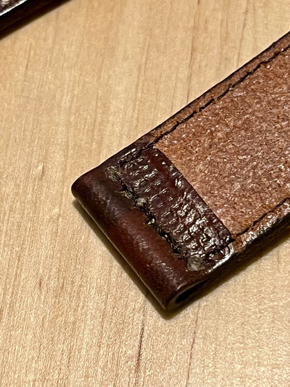 수제 통가죽 시계줄 22mm / 브라운 컬러 (핸드메이드) 상품이미지6