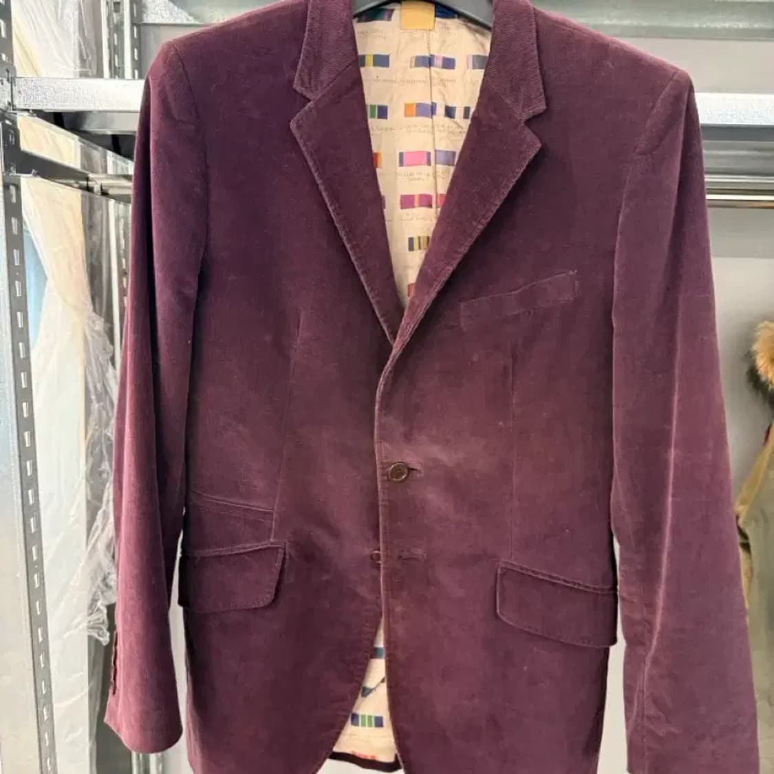 Paul Smith 버건디 코듀로이 자켓 38/48 상품이미지2