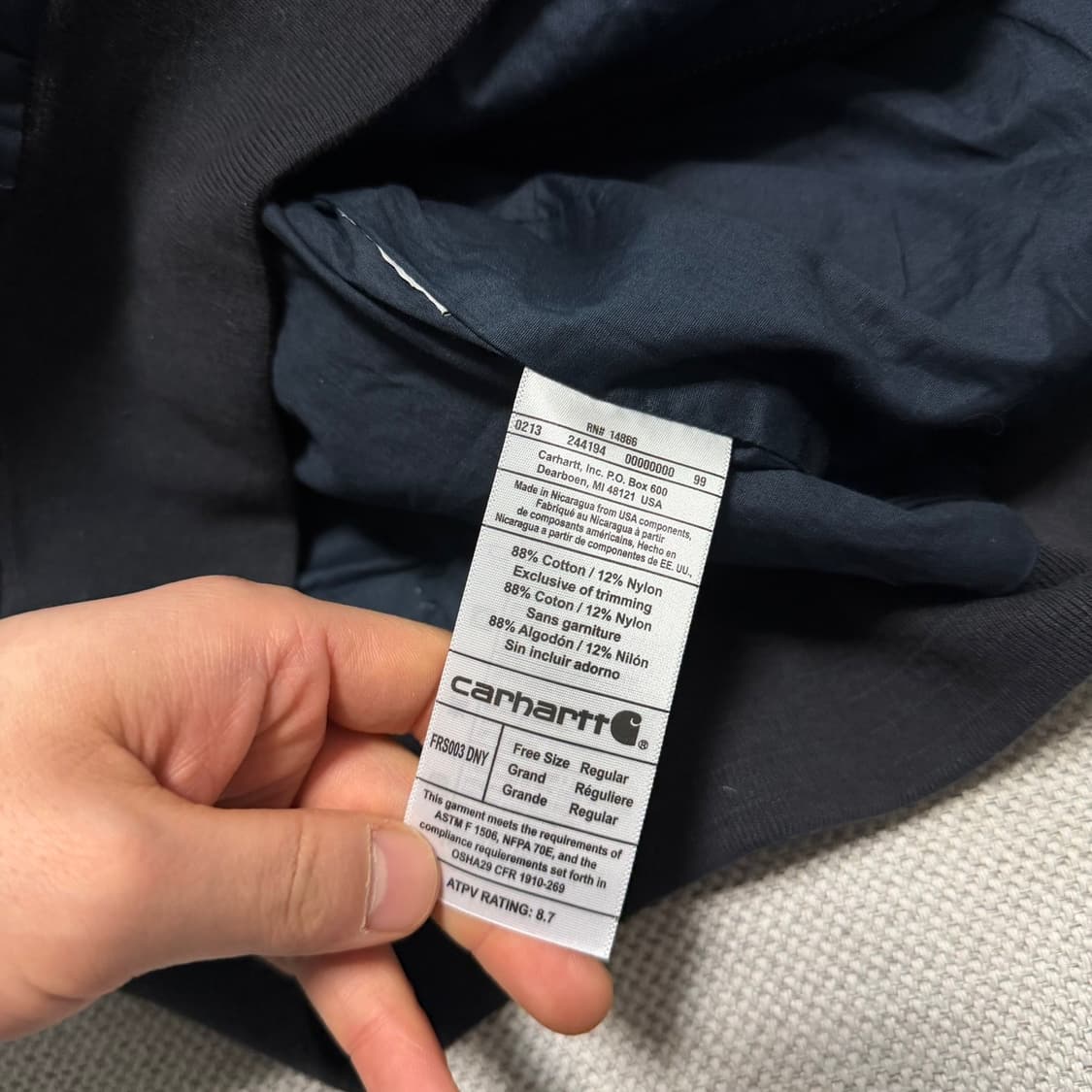 칼하트 트랙 바람막이 블루종 자켓 상품이미지3