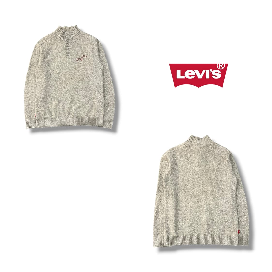  리바이스 버튼 넥 니트 y14081 상품이미지1