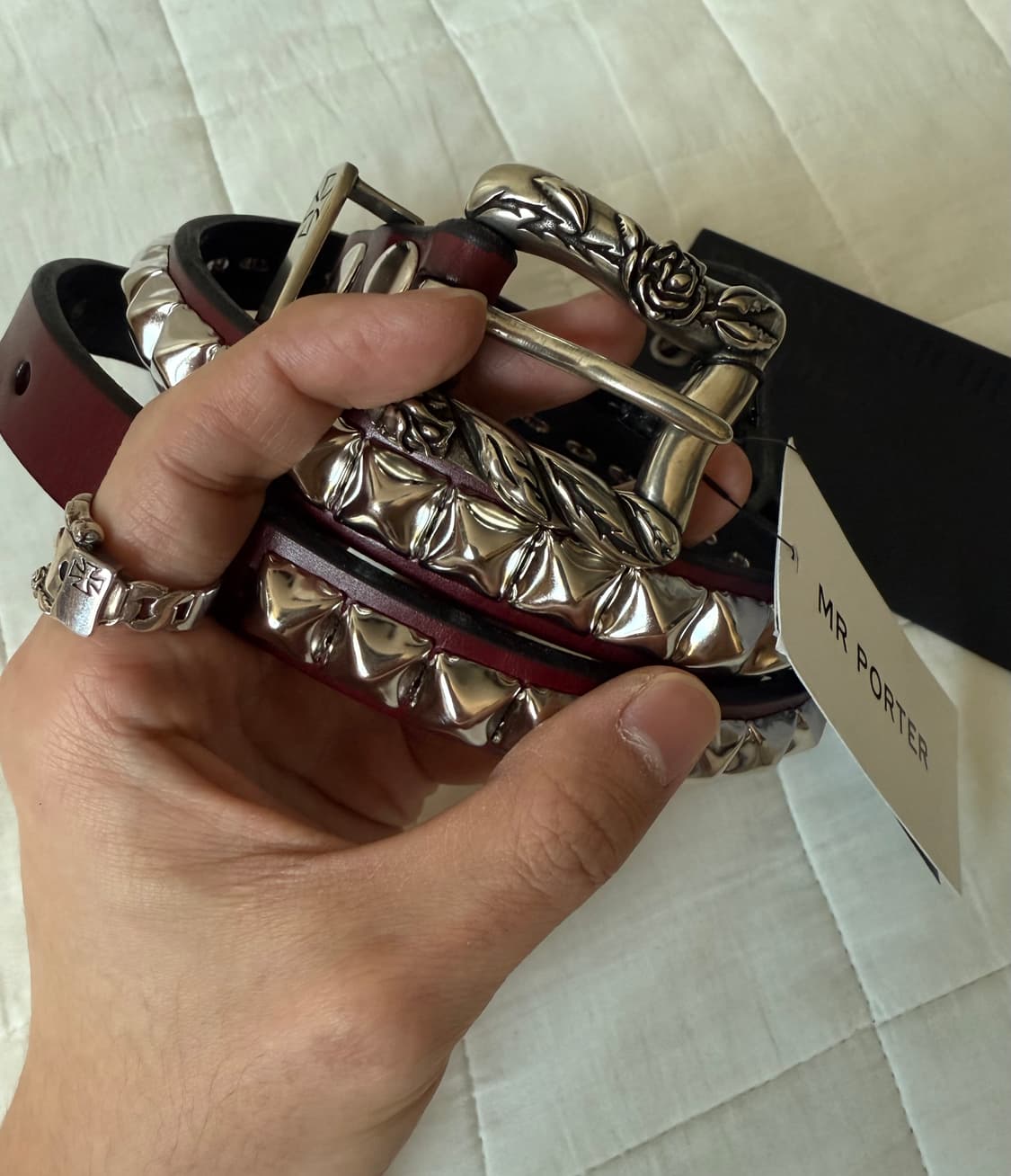 ERD 2cm Studded Leather Belt 85 상품이미지2