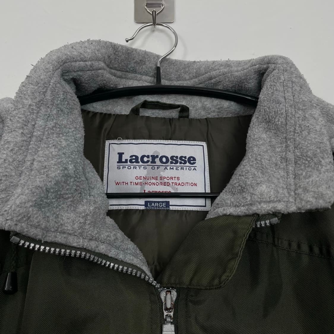 라크로스 Lacrosse 카키 올드스쿨 후드 윈드브레이커 L 상품이미지2