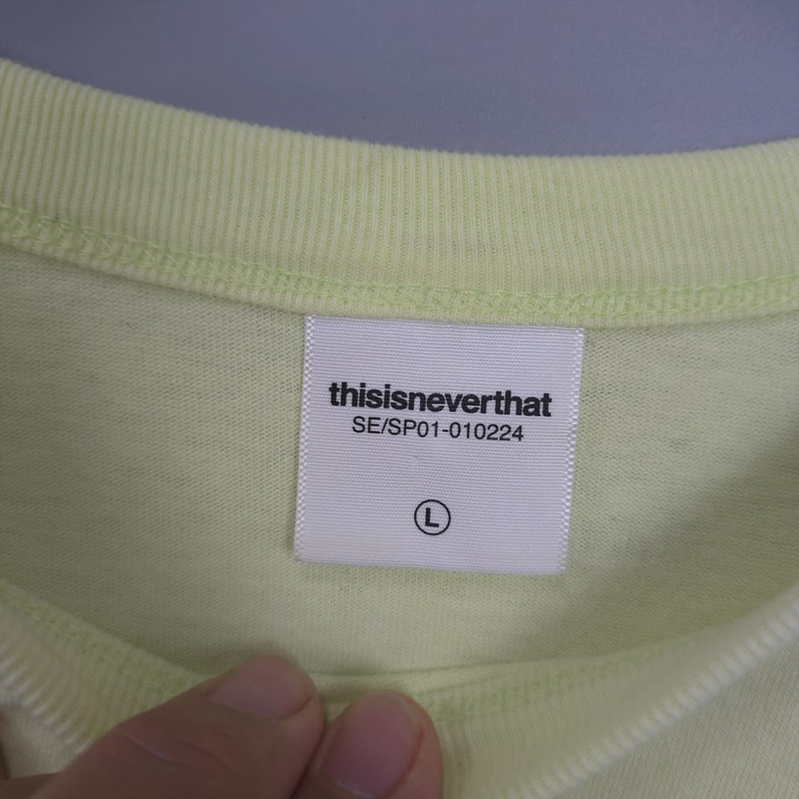 디스이즈네버댓 thisisneverthat 레터링 긴팔티 라이트그린 L 상품이미지4