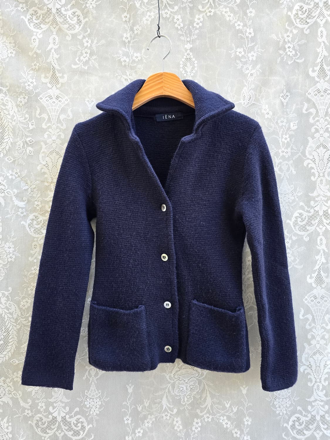 이에나 울 100% 니트 자켓 (made in japan) 상품이미지1