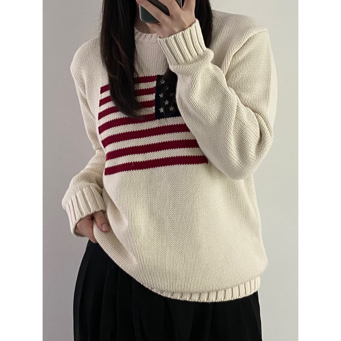브랜디멜빌 성조기 니트 상품이미지1