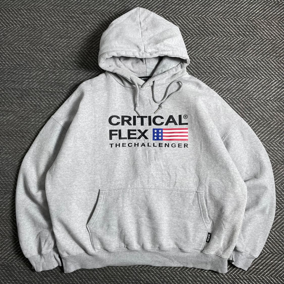 크리티컬플렉스 USA 성조기 빅로고 박시핏 후드 티셔츠y 5055 상품이미지2