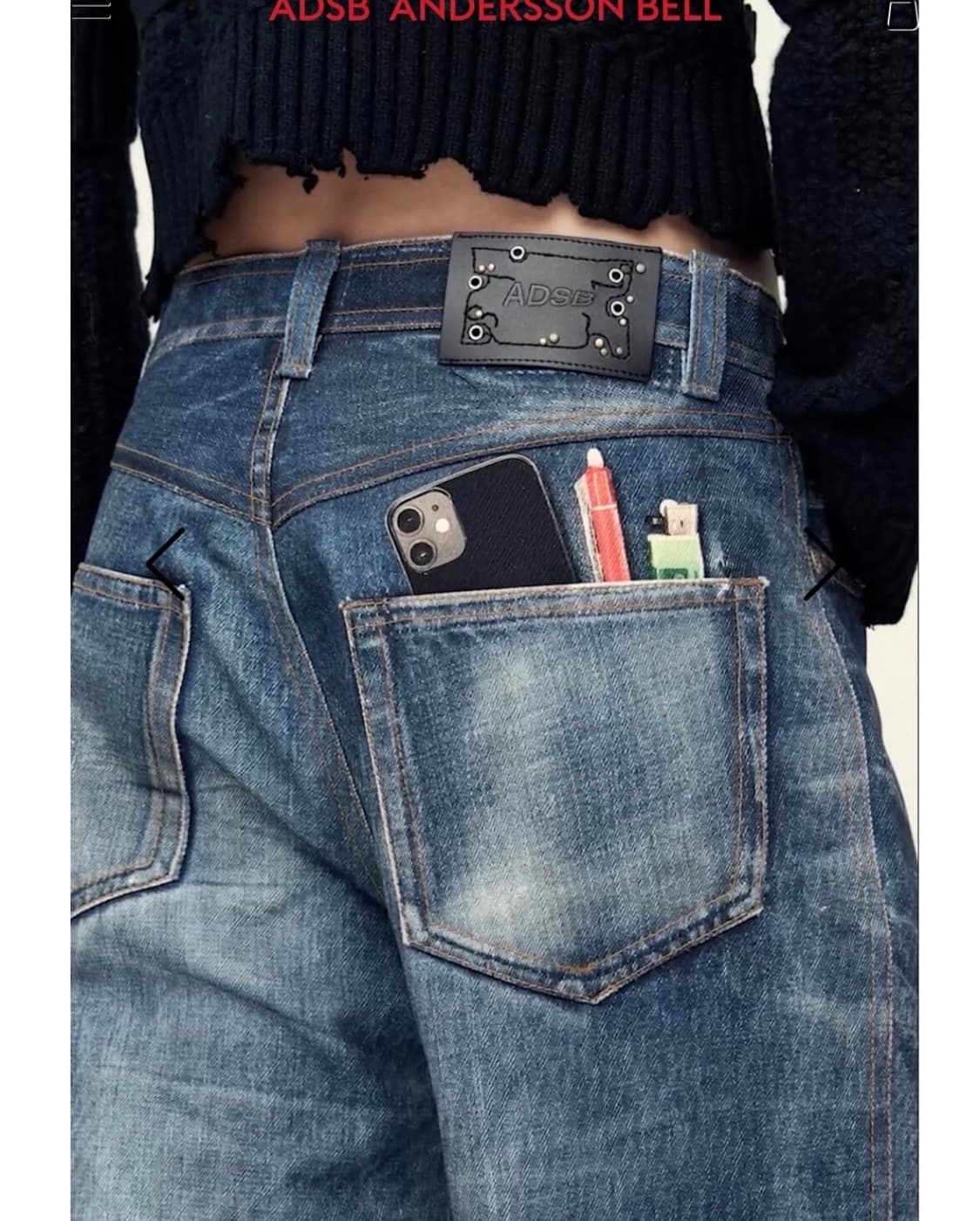 엔더슨벨 프린트 데님 팬츠 상품이미지1