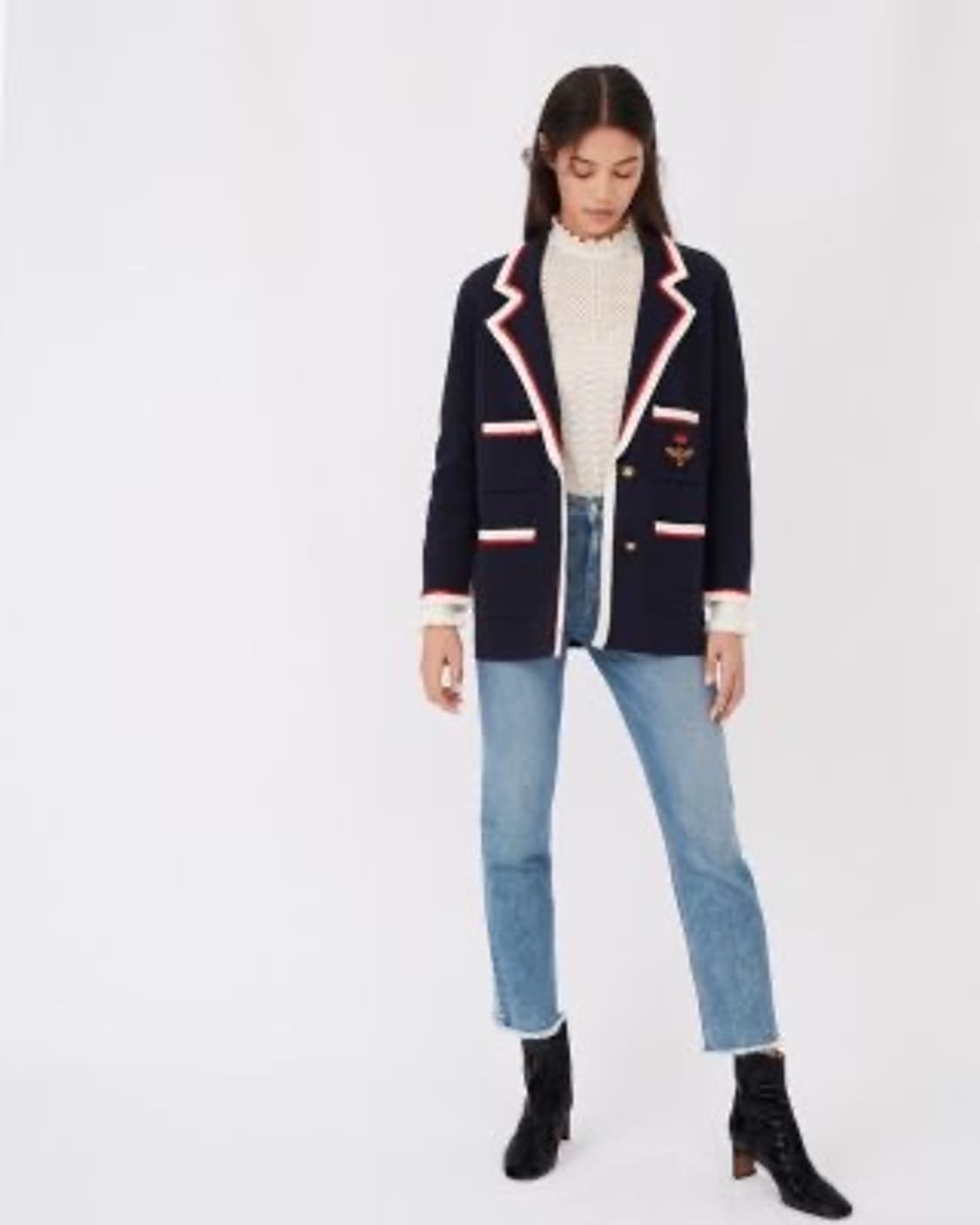 마쥬 maje 구찌스타일 자수패치 가디건 상품이미지3