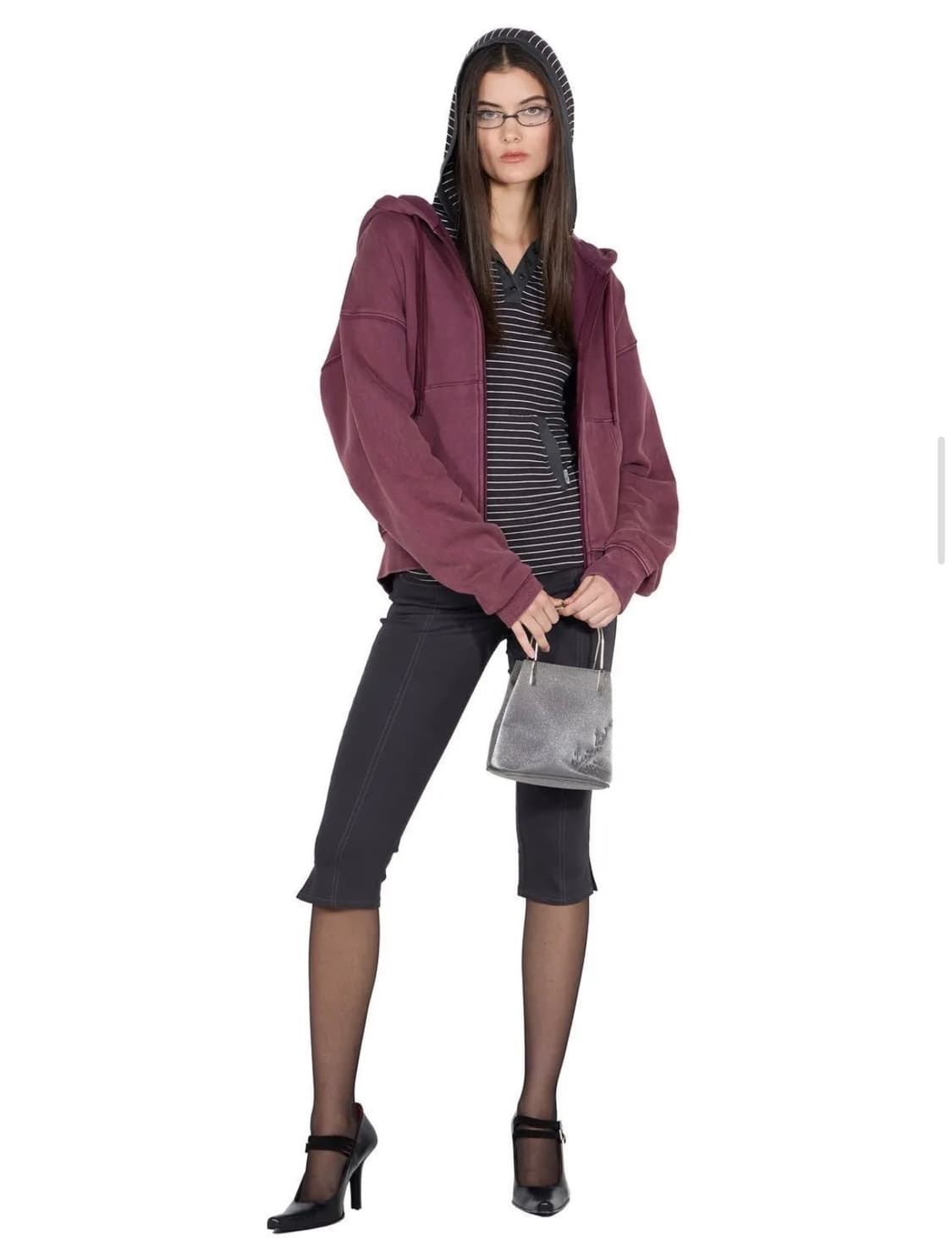 스컬프터 후드집업 버건디 상품이미지2