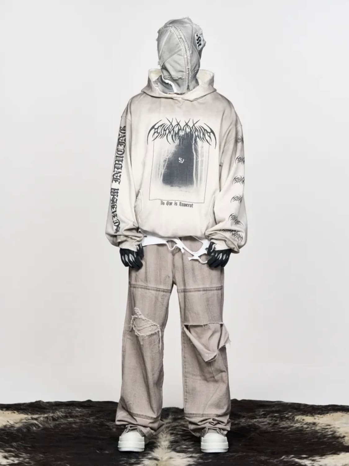 스키즘인듀싱 EMO HOODIE GREY 후드티 상품이미지4