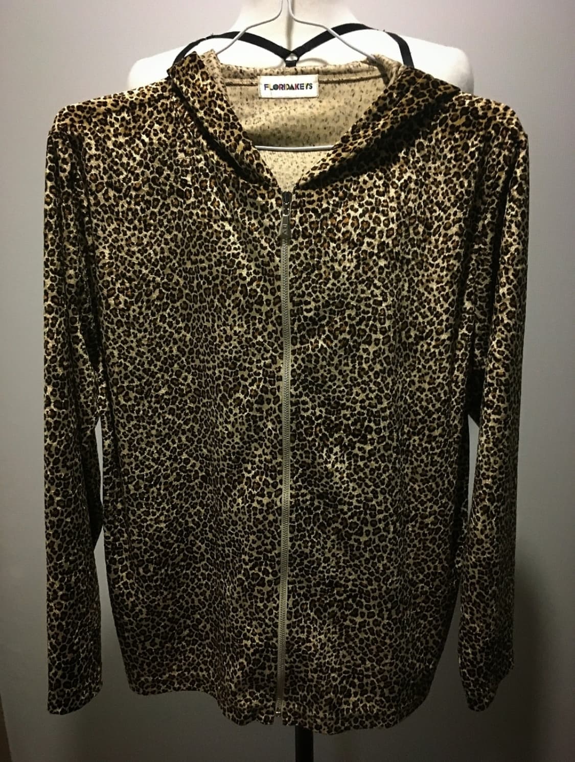 오네갸루st 레오파드 벨벳 후드집업 상품이미지4