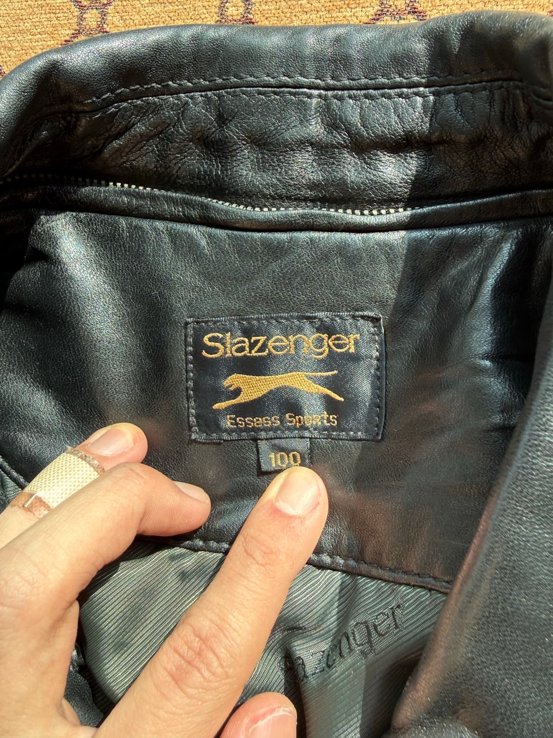 Slazenger Lambskin 싱글카라 레더 자켓 상품이미지4