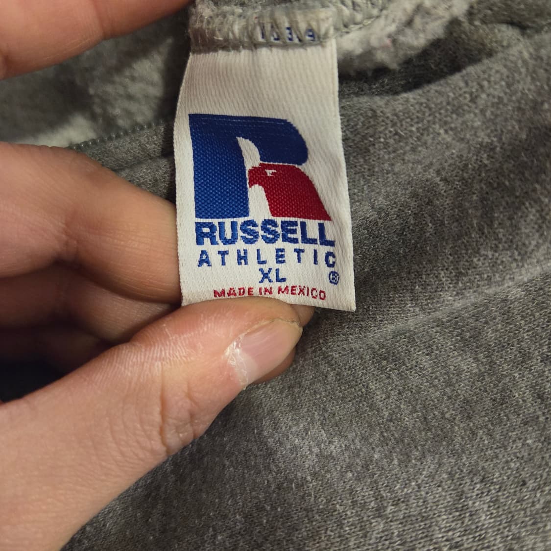 90s 빈티지 러셀 후드집업 그레이 XL 상품이미지5