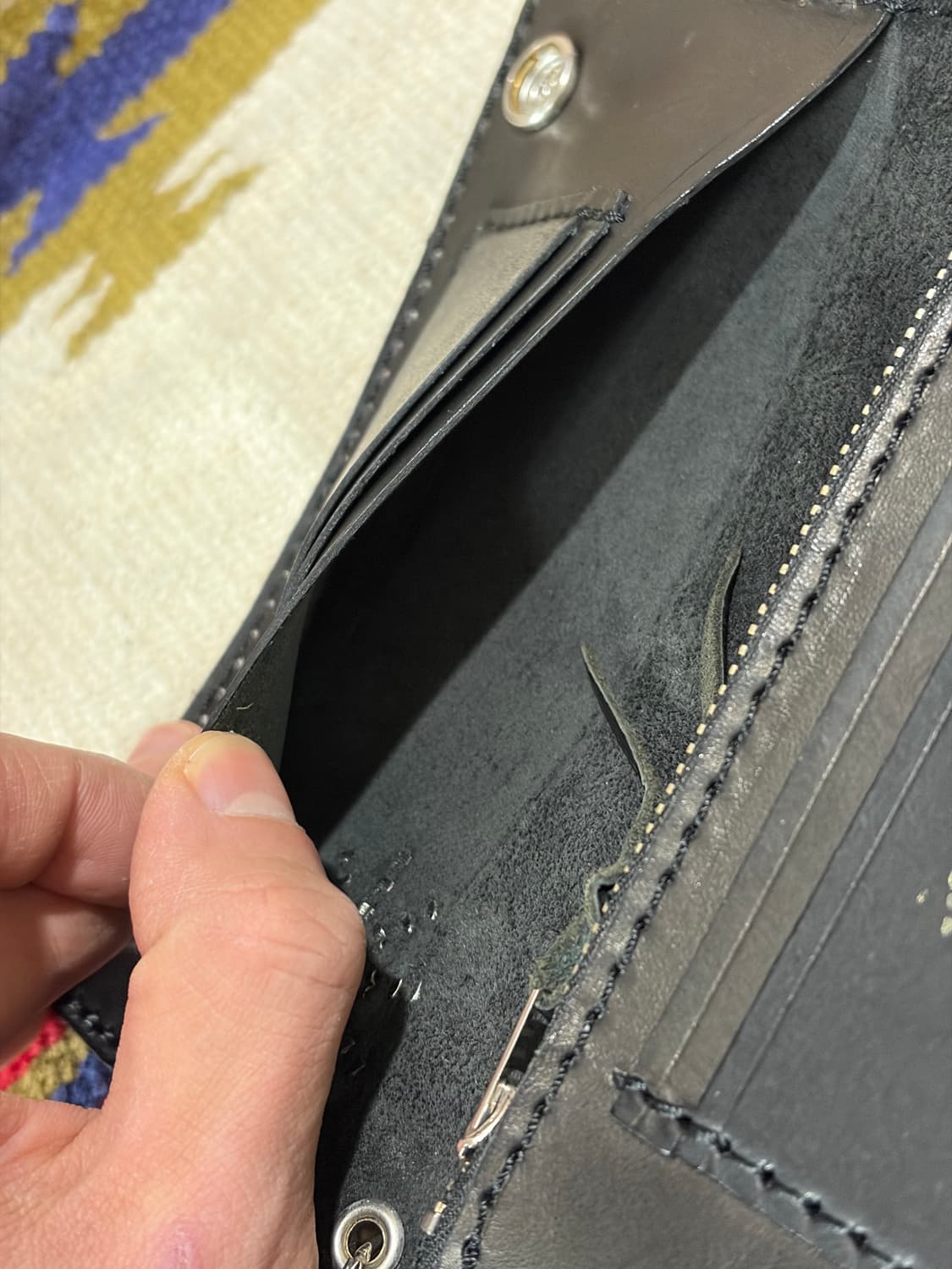 Real leather stud western trucker / 장지갑 상품이미지7