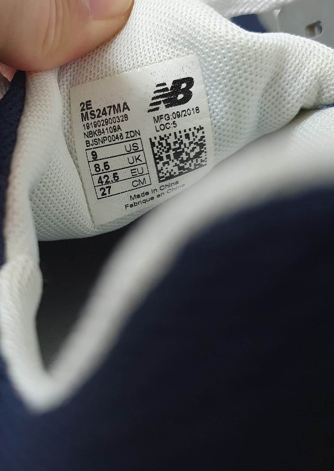 270mm 뉴발란스 247시리즈 네이비 스니커즈 상품이미지3