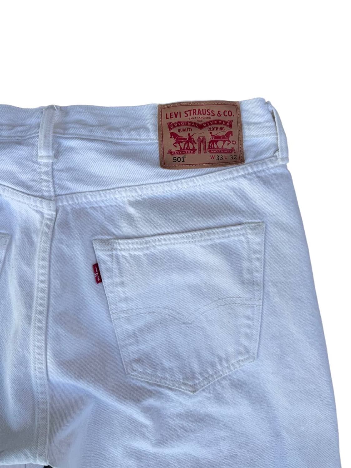 Levis 501 white jeans (32) 상품이미지4