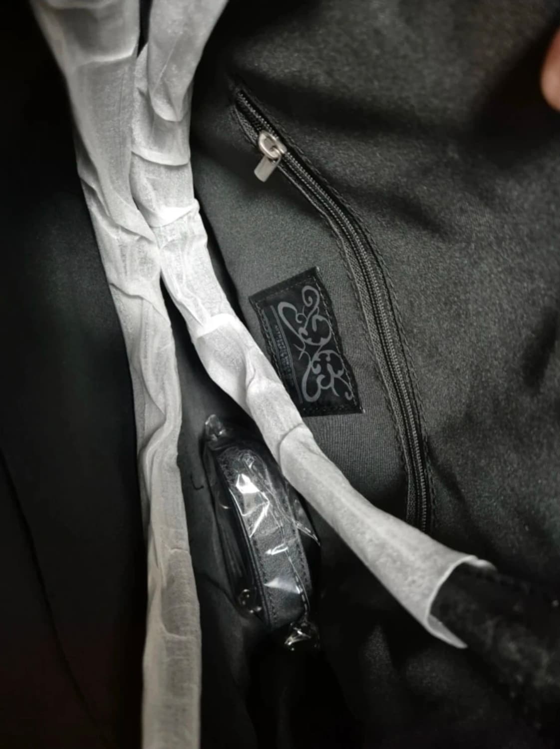 팬시클럽 벨티드 워싱 레더 백 블랙 | FANCY CLUB 새상품 상품이미지7