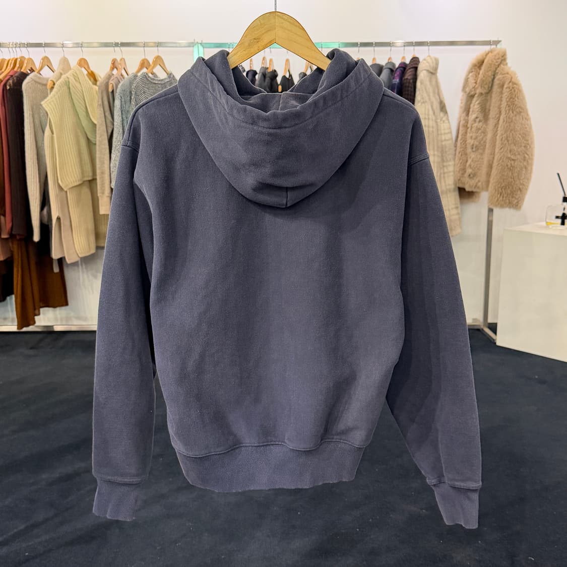 [S] Stussy 스투시 로고 후드티 네이비 상품이미지2