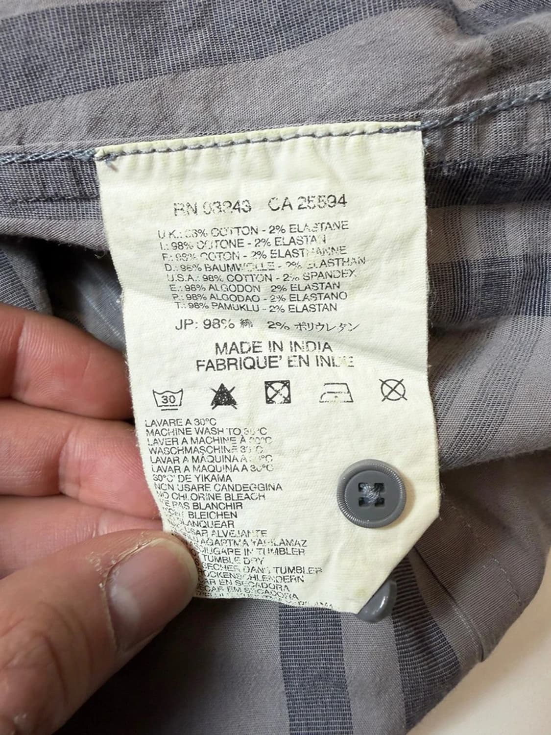 디젤 00's 클래식 체크 반팔 코튼 셔츠 PN9576 상품이미지6