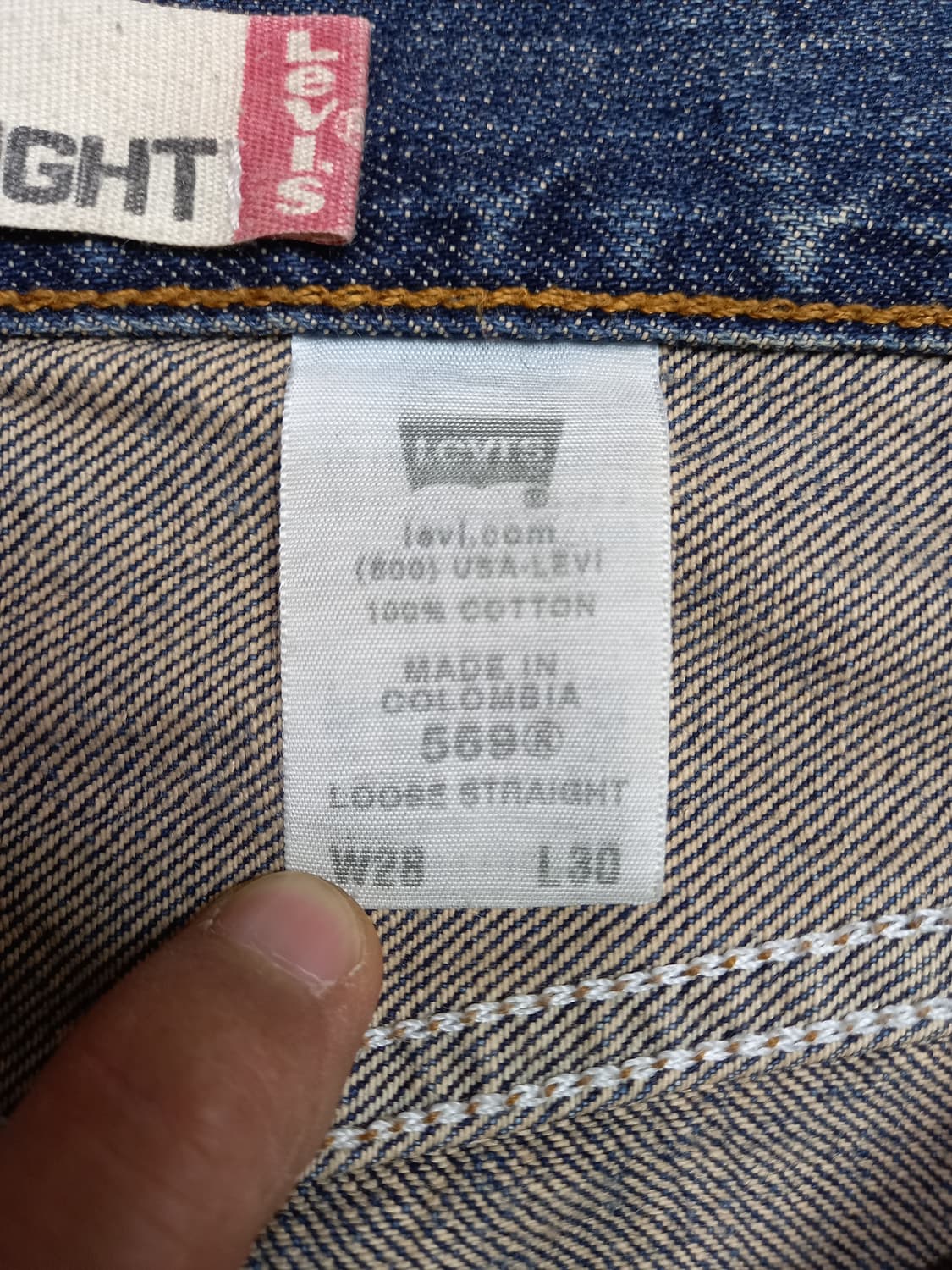 28 리바이스569 Colombia 워싱 와이드진 진청 28-932 상품이미지9