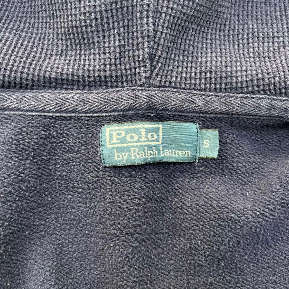 폴로 랄프로렌 네이비 써멀 와플 스웻 후드집업 희귀져지(S) 상품이미지4