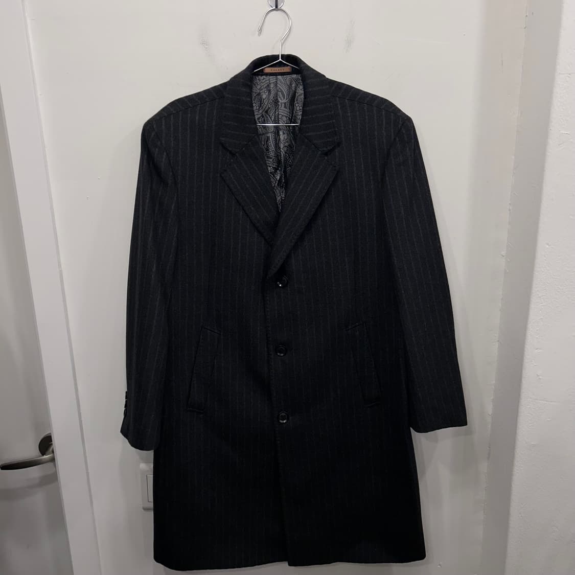 스튜디오 갤럭시 케시미어블랜드 스트라이프 싱글코트 상품이미지2