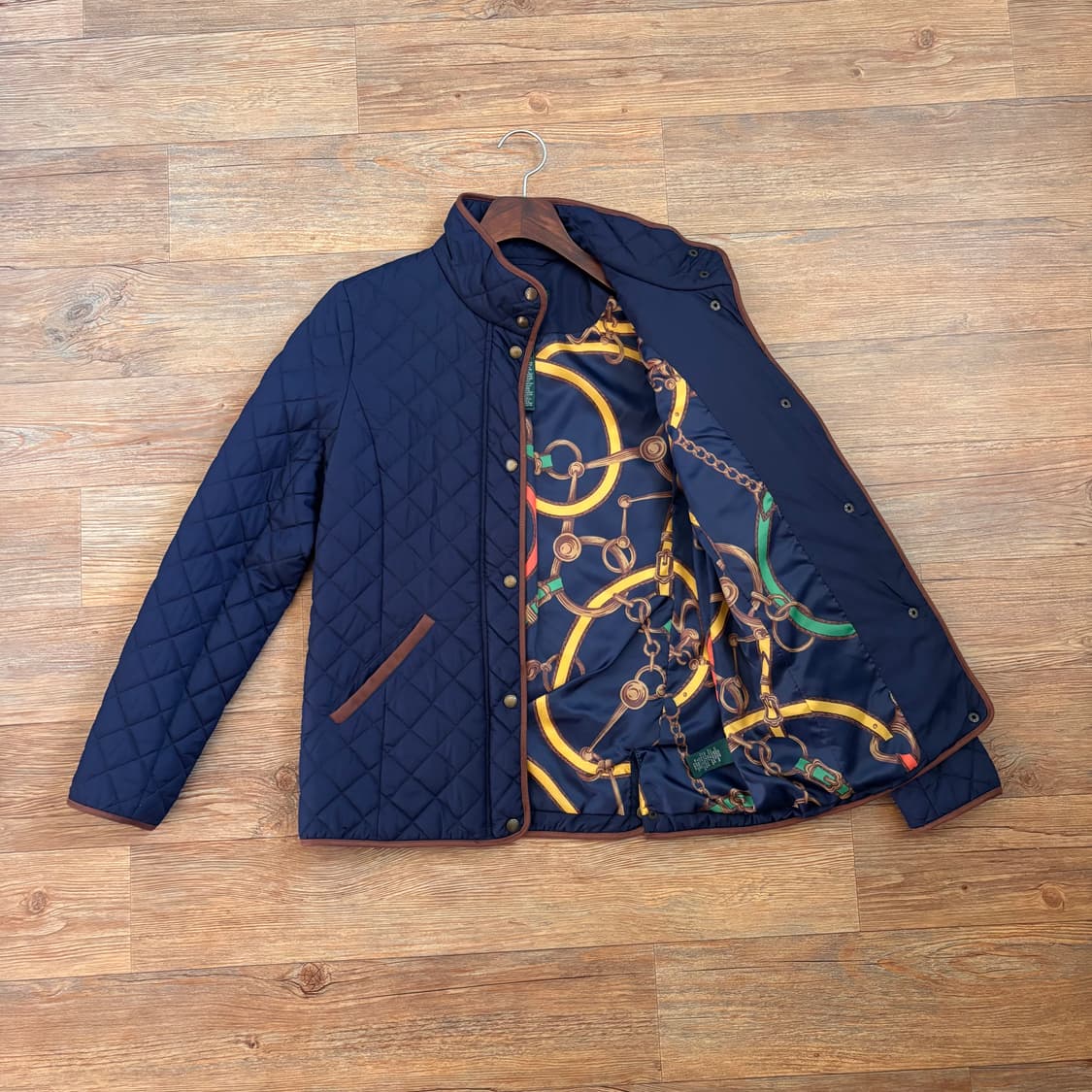 랄프로렌 XS 라이트 누빔 퀼팅 자켓 네이비 폴로 로렌  상품이미지1