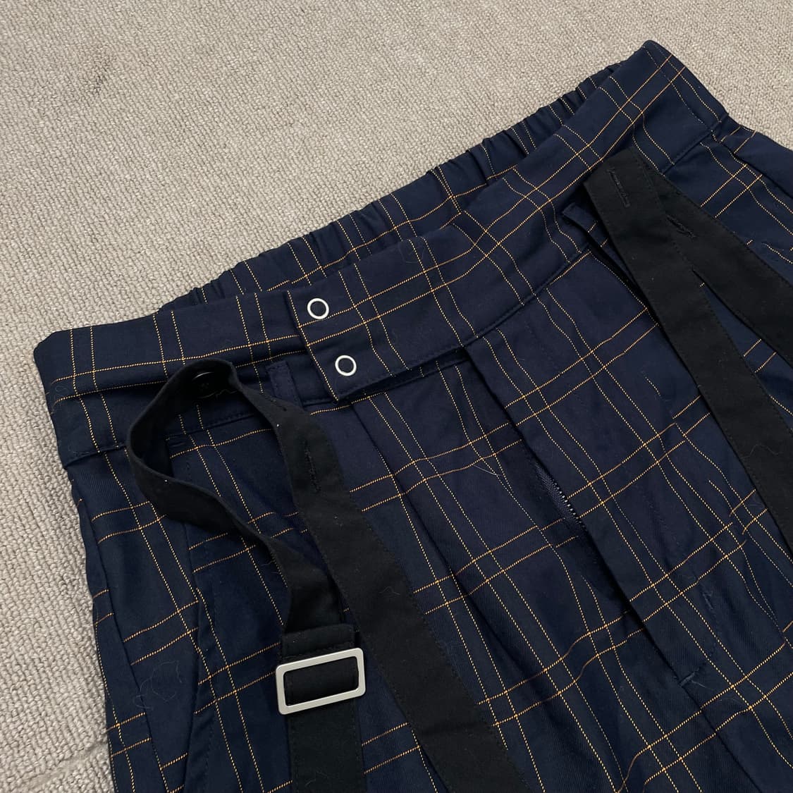 Casper John japan 캐스퍼존 서스펜더 체크 와이드 팬츠  상품이미지2