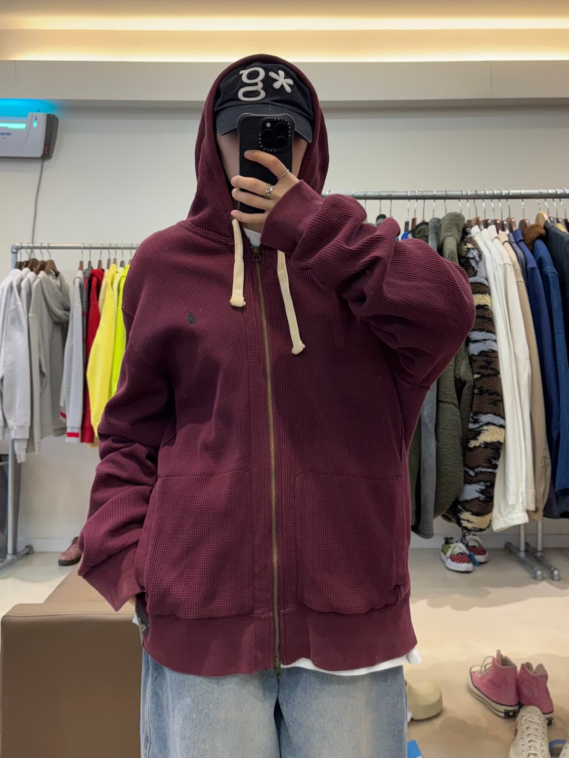 폴로 랄프로렌 투웨이 와플 후드집업 상품이미지8