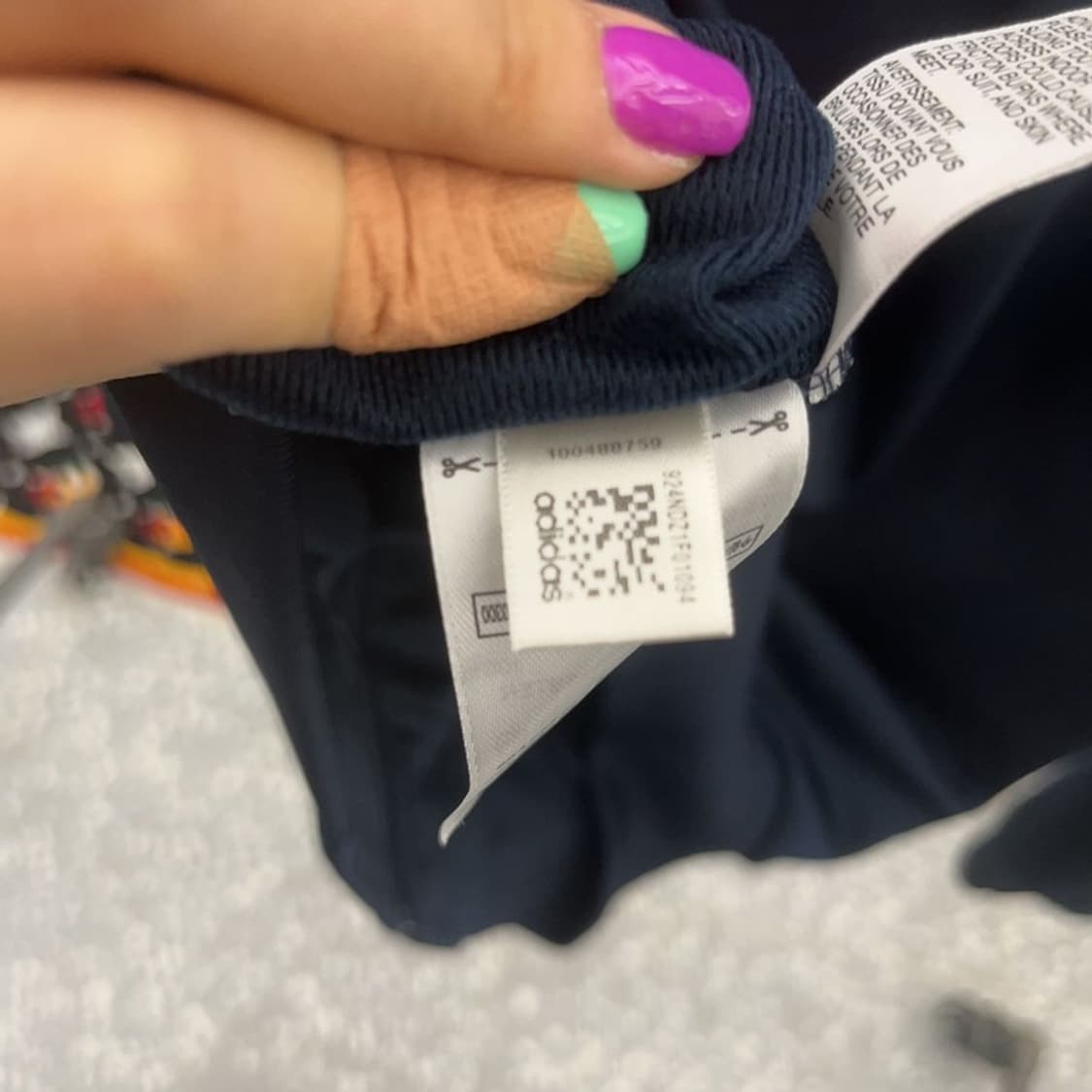 아디다스 스포티 희귀 아노깔 삼각로고 배색 져지 집업 95 C06551 상품이미지7