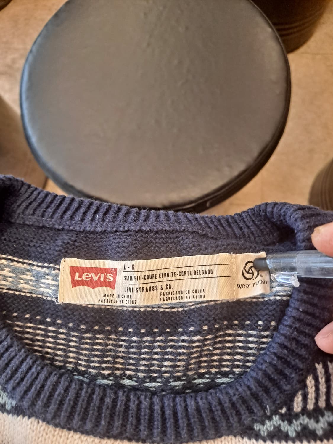 리바이스 노르딕패턴 니트 L 상품이미지3