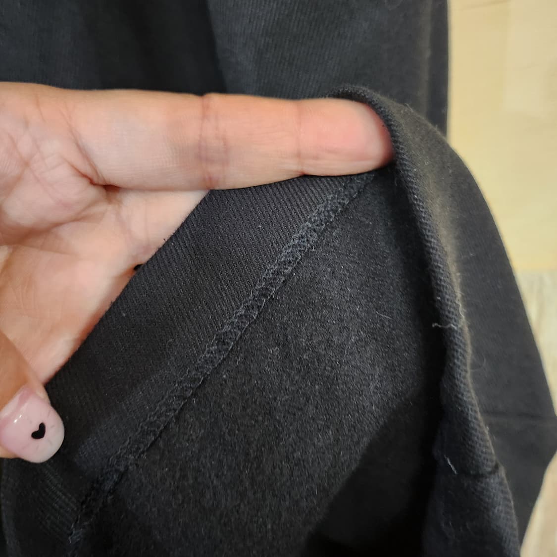 119) 여성 블랙 와이드 롱 슬랙스 상품이미지5