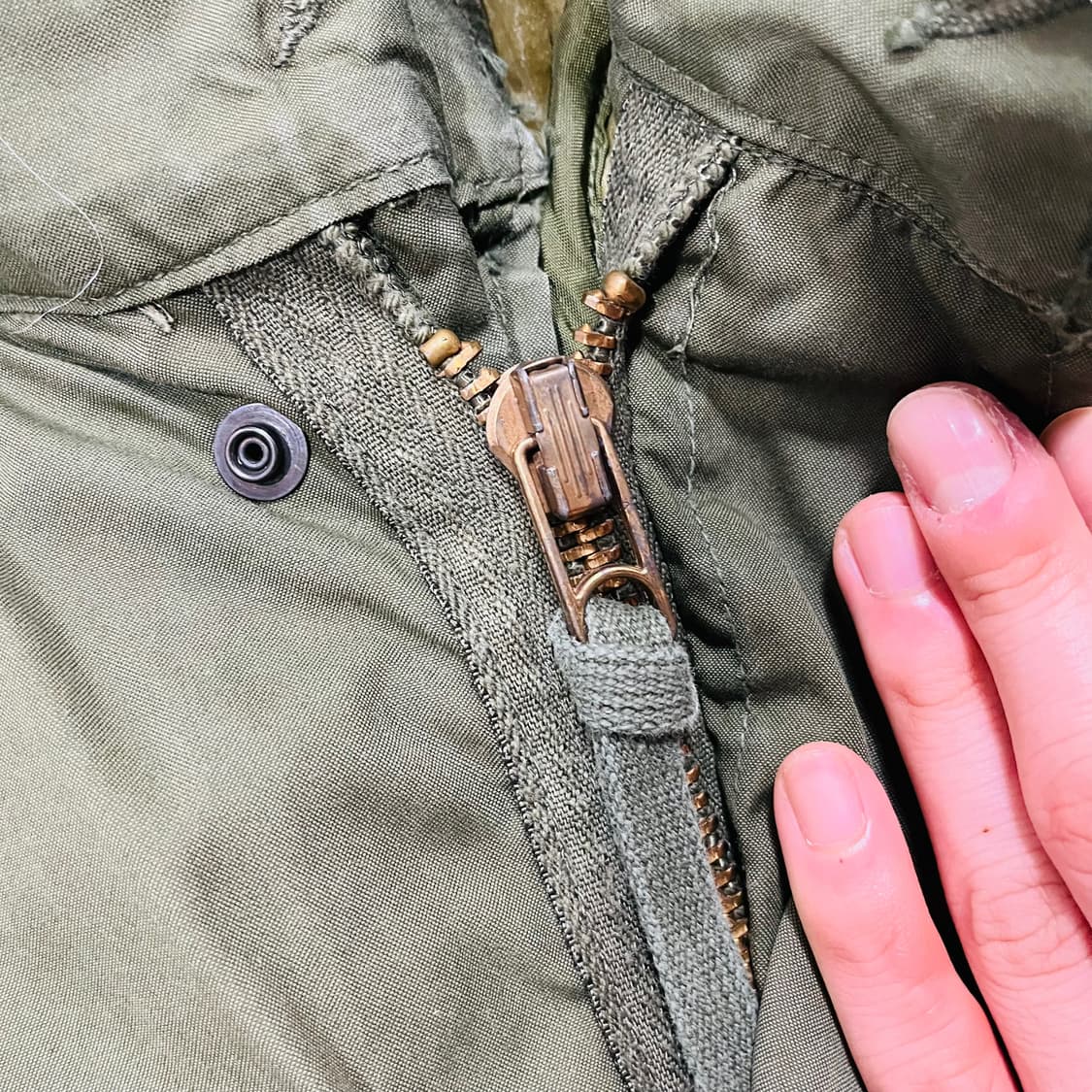 M-65 미군 피쉬테일 카키 개파카 (S) 상품이미지6