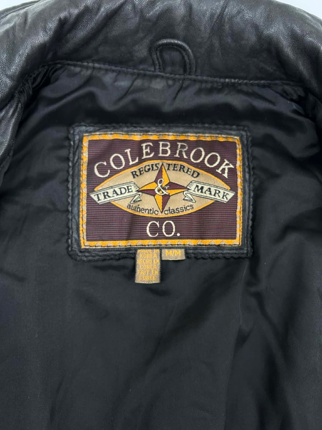 [M] 빈티지 가죽 콜브룩 블루종 자켓 상품이미지4