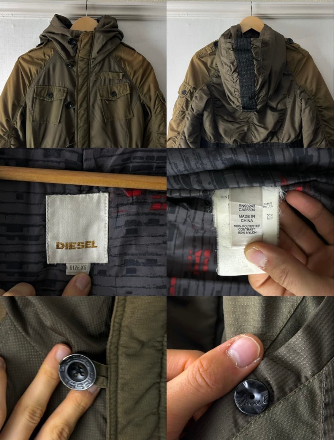 Diesel 디테일 롱플라이트 자켓 상품이미지3