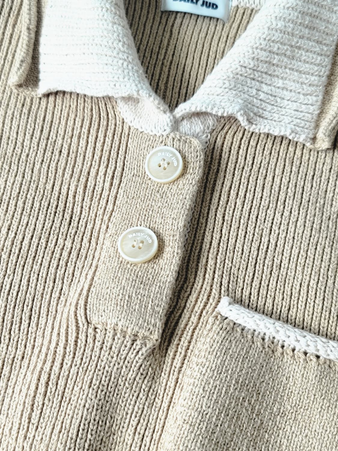 데일리주드 크롭 반팔 니트 상품이미지5