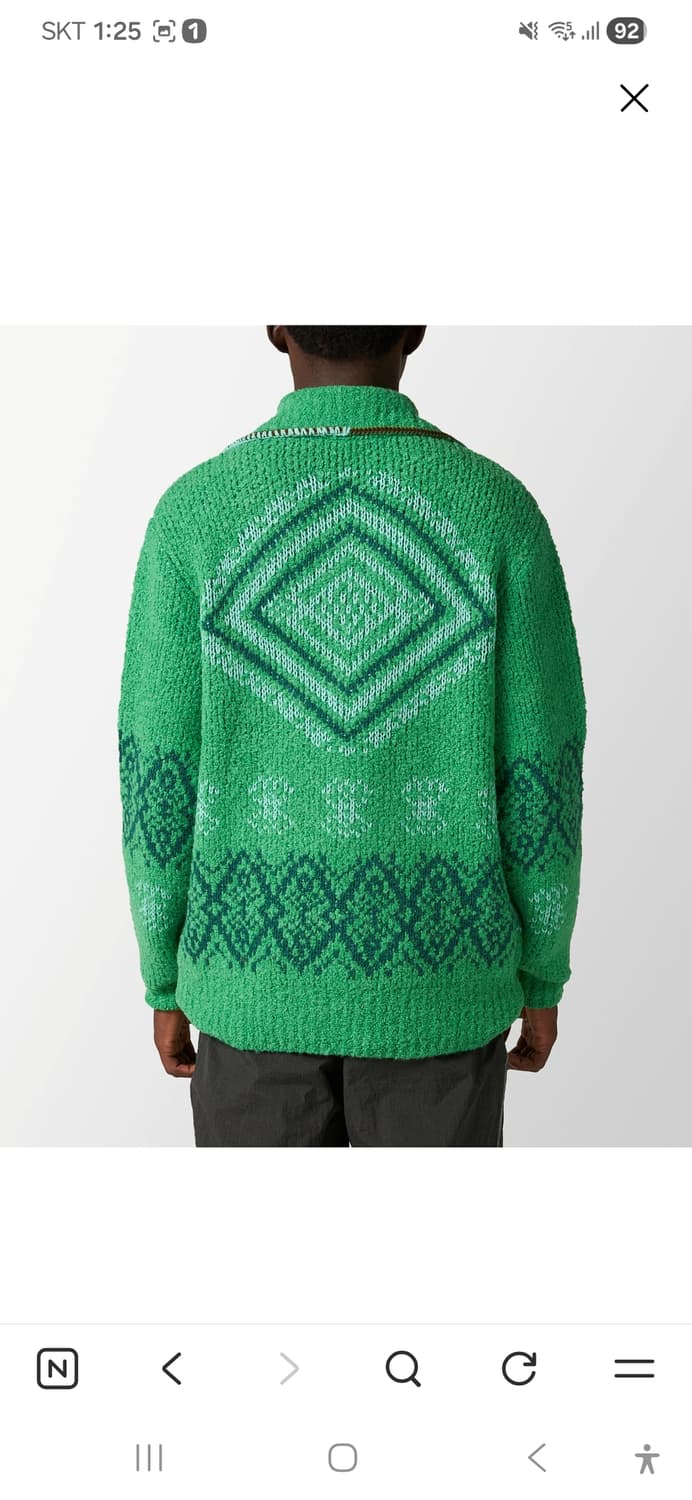 앤더슨벨 테틀린 하프 집업 스웨터 그린 상품이미지4