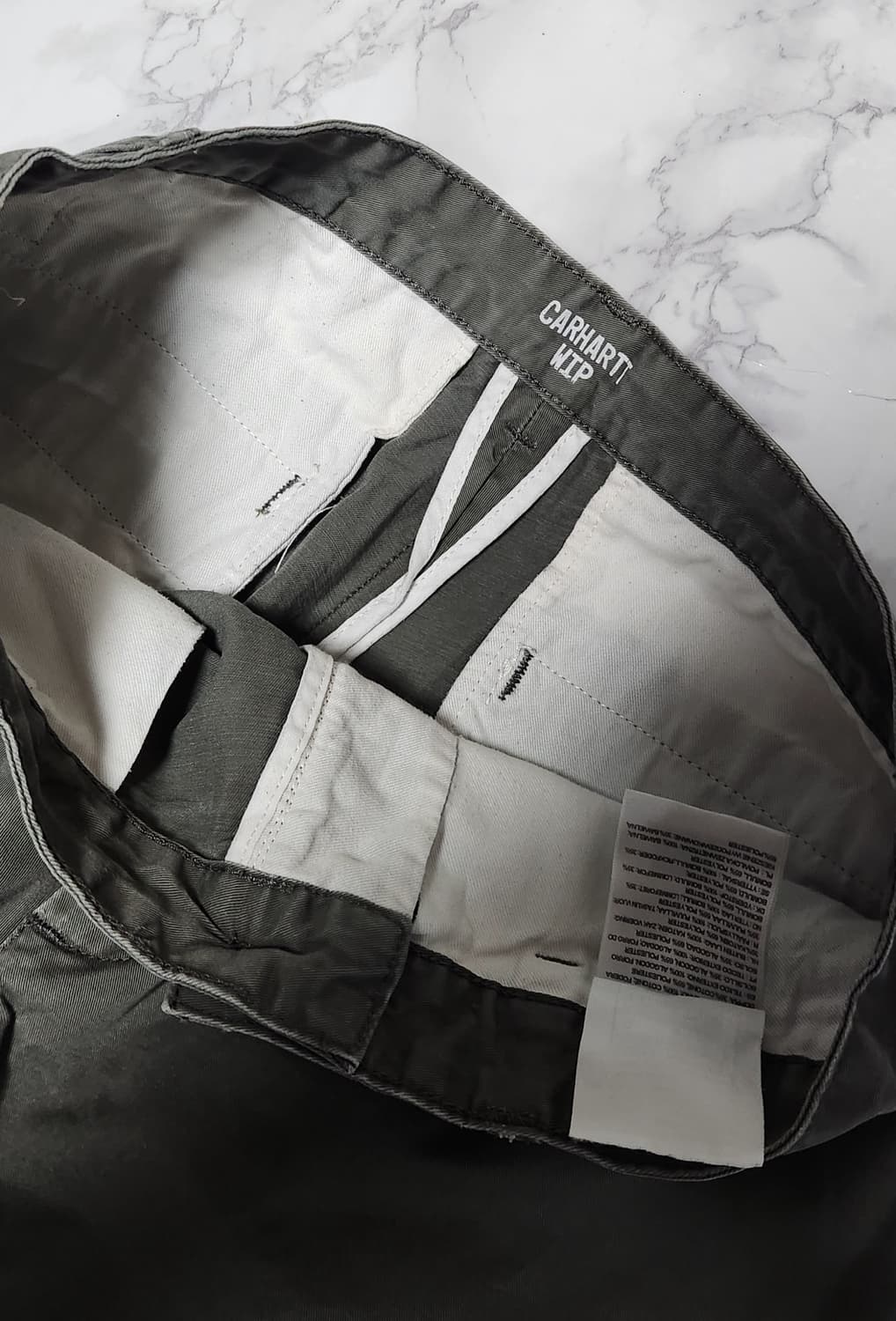 칼하트 WIP 카키 워크 팬츠 바지 상품이미지5