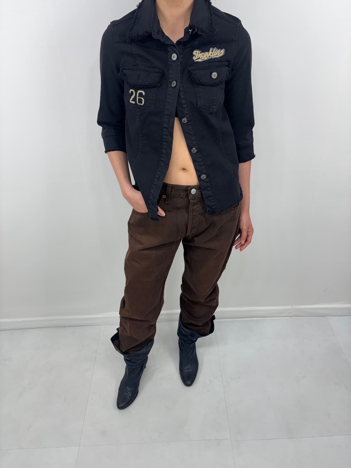 LETTERING 3/4 SLEEVE SHIRT 상품이미지6