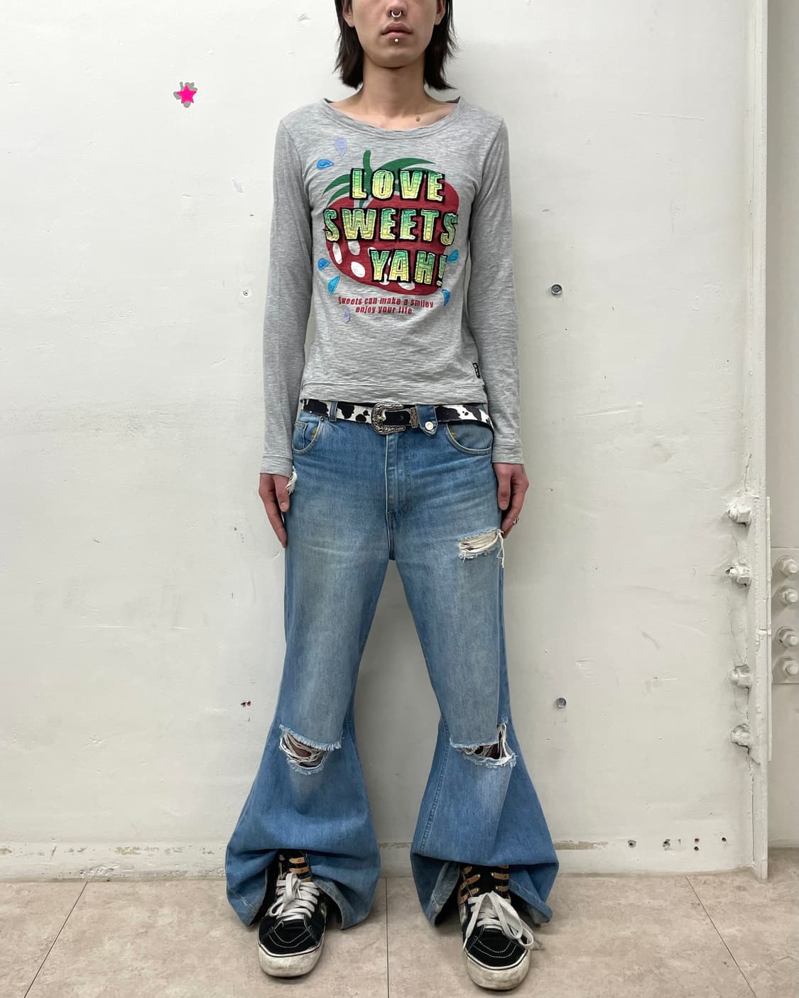 Big Strawberry Water Gray Long Sleeve 상품이미지4