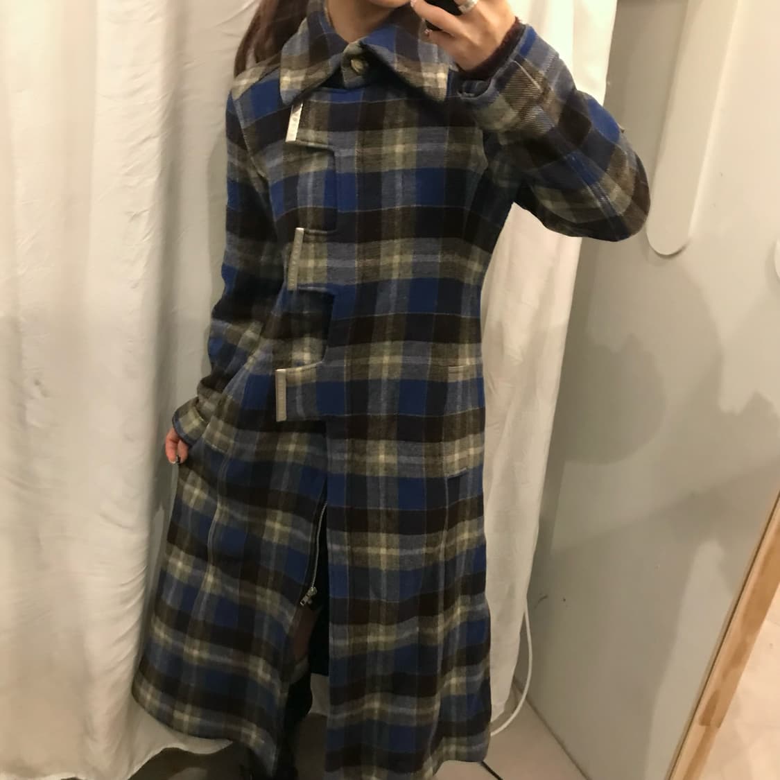 Algon Quinz 알곤퀸즈 갸루 펑크 울혼방 코트 상품이미지1