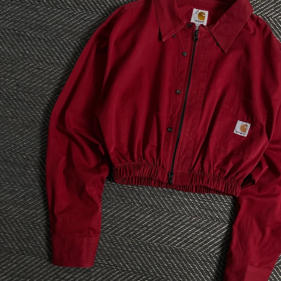 칼하트 크롭 리메이크 투웨이 셔츠 자켓o 3687 상품이미지3