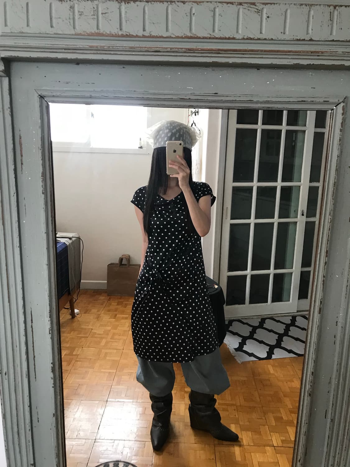 vintage dot pattern one-piece 상품이미지5