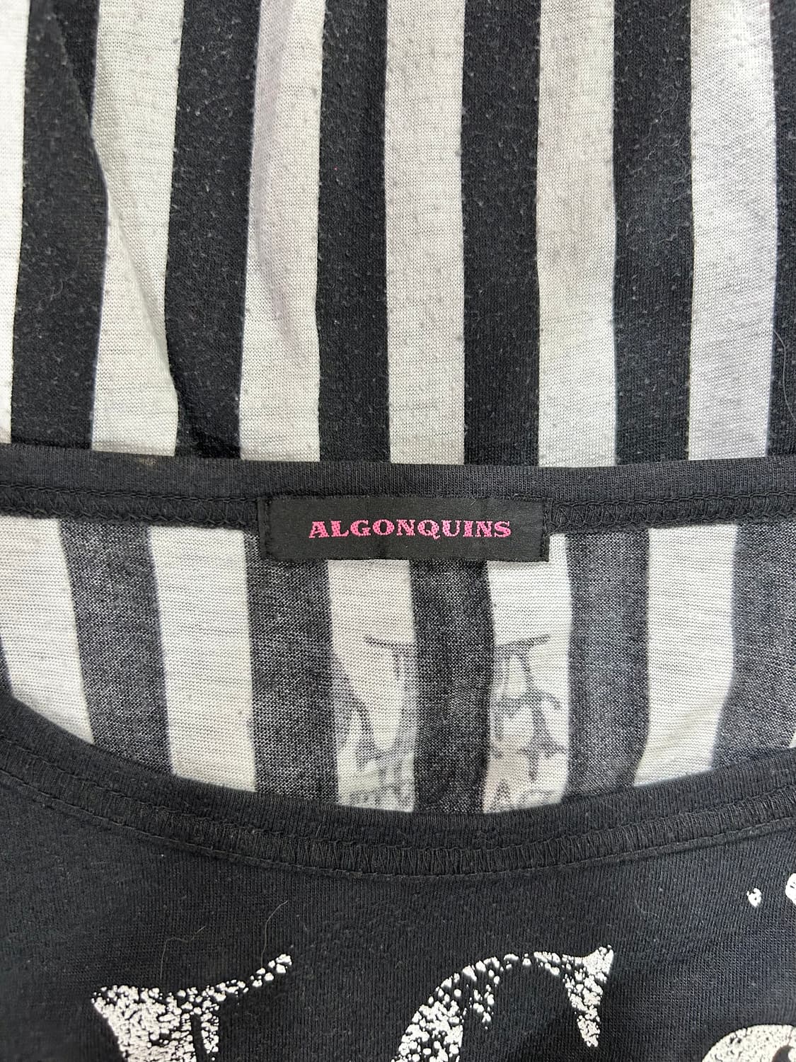 algonquins T-shirt 알곤퀸즈 스트라이프 디테일 반팔 상품이미지4