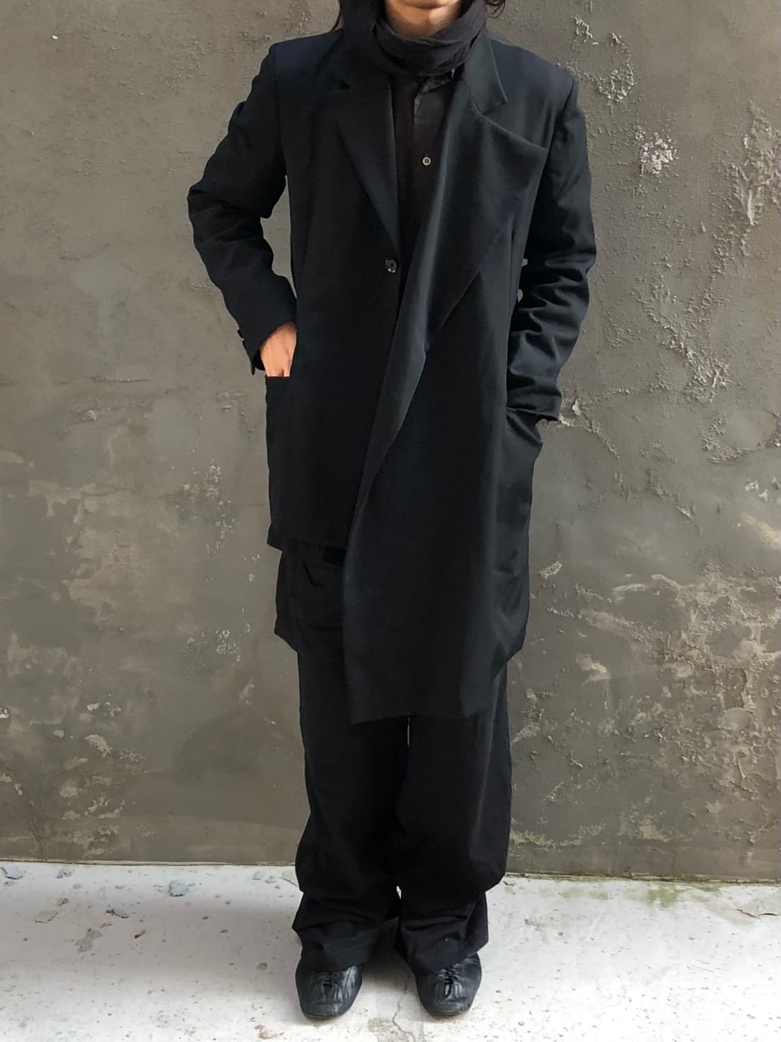 요지야마모토 차이나카라 롱셔츠 상품이미지2