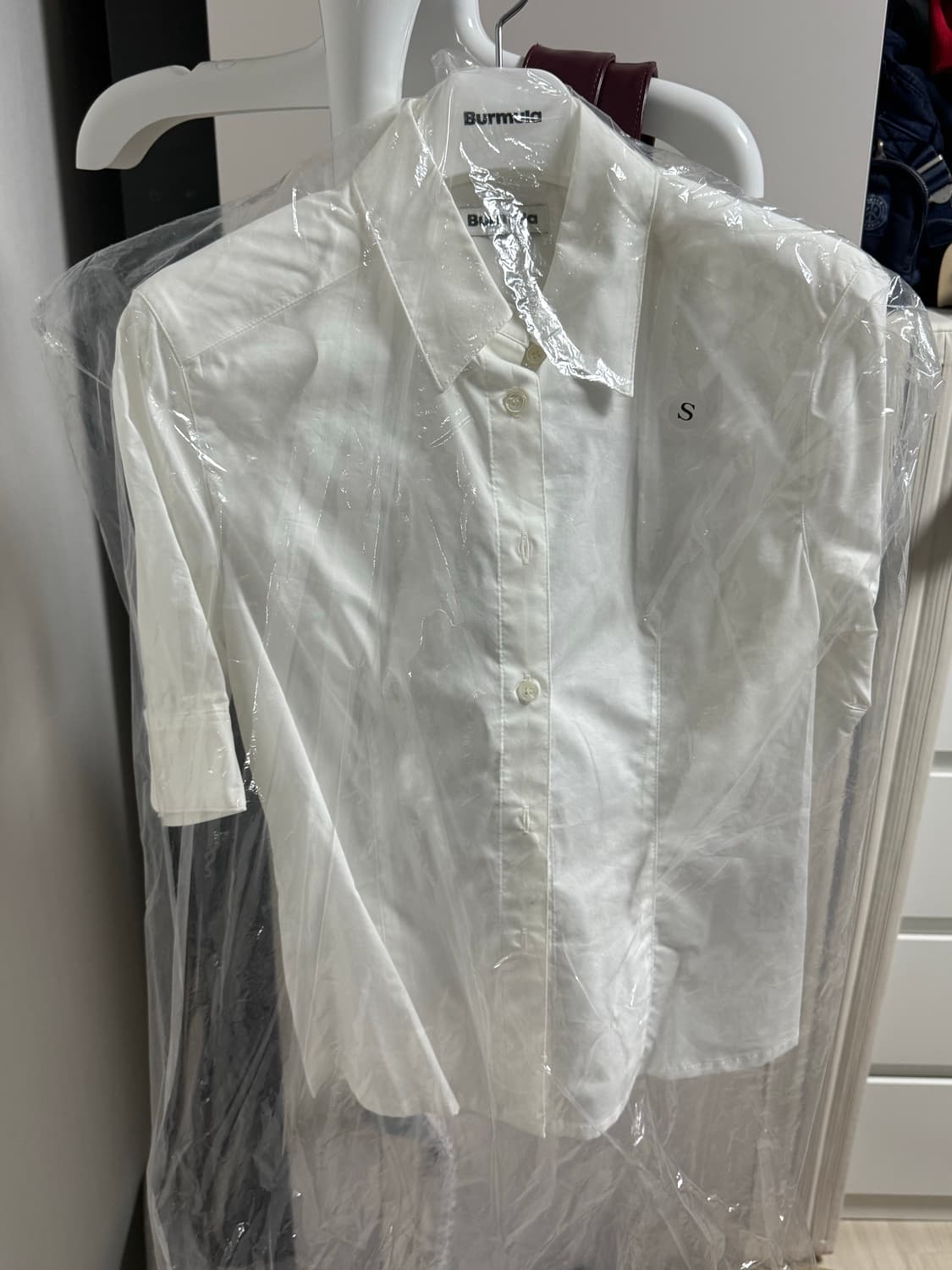 버뮬라 솔리드 하프 슬리브 셔츠 S 상품이미지3